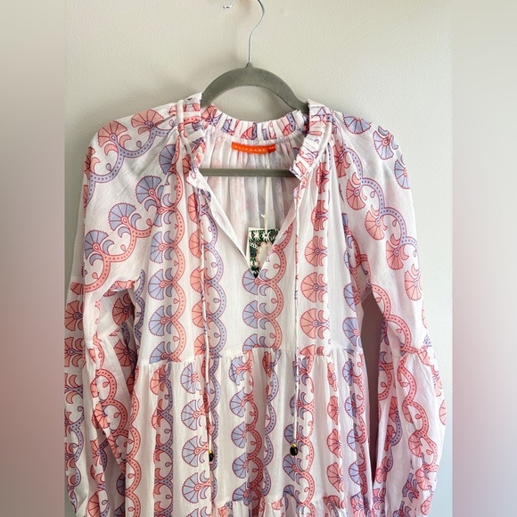 NWT Oliphant Balloon Sleeve Short Dress in Red Holland Print, XS - Picture 7 of 10